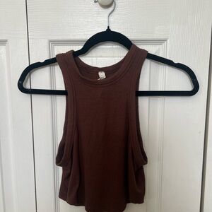 lululemon athletica Hold Tight Brown Top size 6